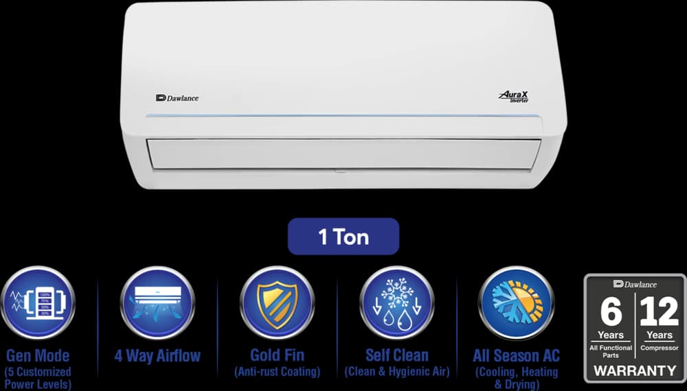Dawlance Aura X 1 Ton Inverter Split AC