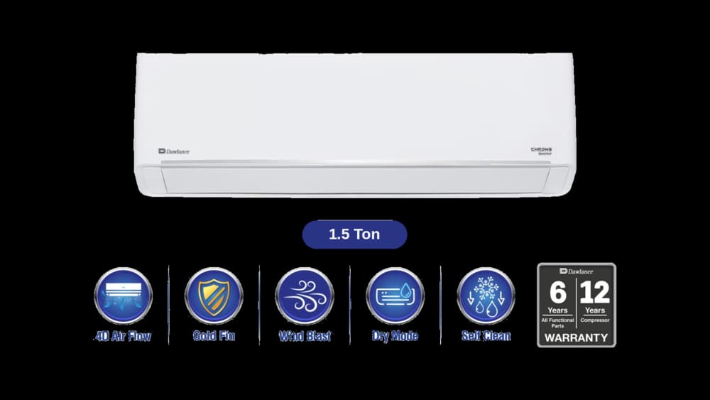 Dawlance Chrome Inverter 1.5 Ton White