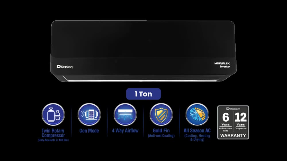 Dawlance Mega Flex 1 Ton Inverter Split AC