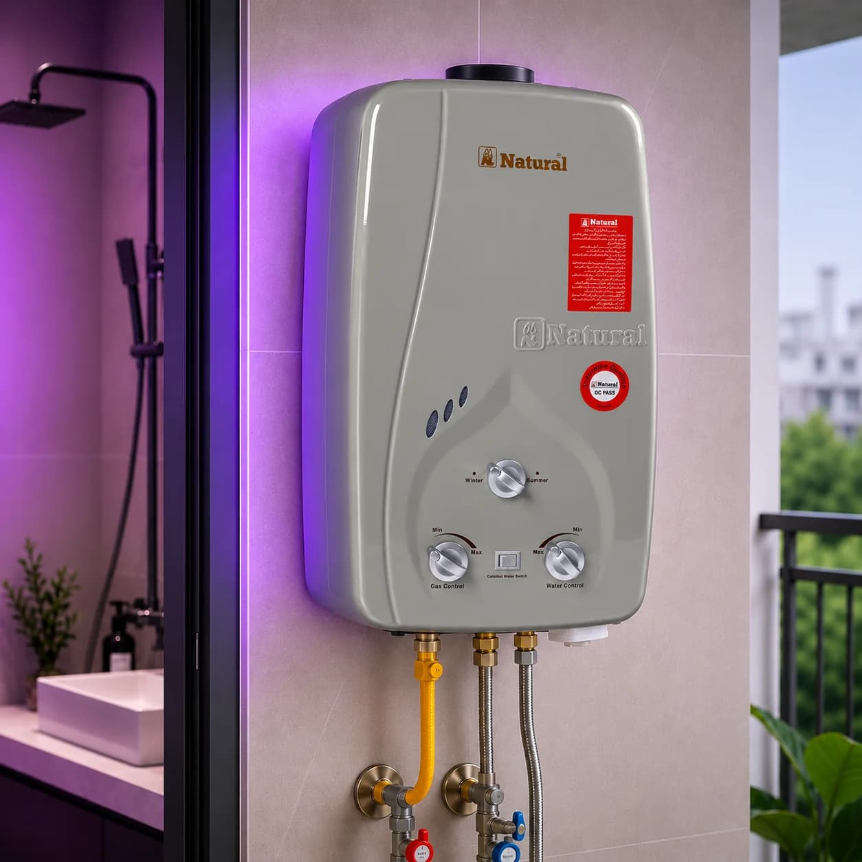 Natural Instant Water Geyser NL-6BB